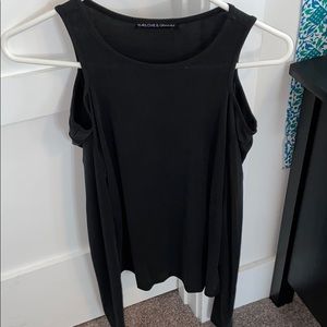 Long sleeve shoulders cut out top